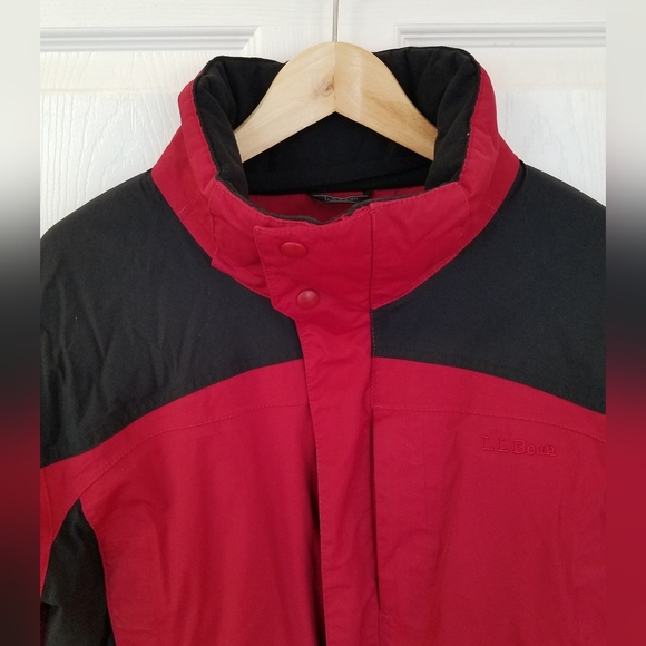 L.L.Bean Men's Ski Jacket Red Black Size Large - Picture 4 of 17